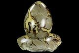 Polished Septarian Egg with Stand - Madagascar #120258-1